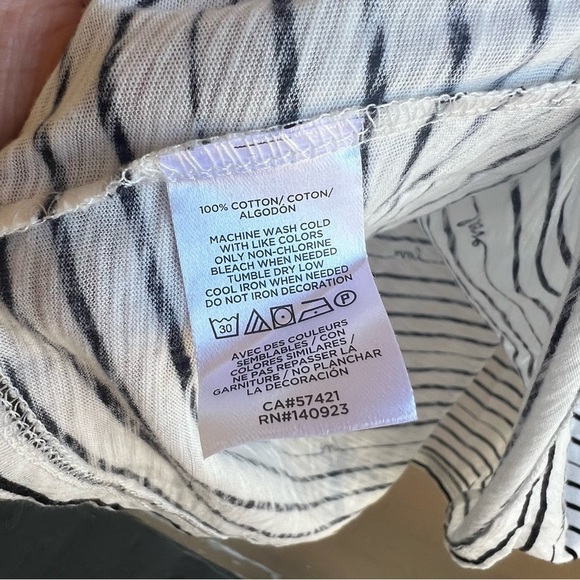 LOFT Vintage Soft Striped Long Sleeve Top - Size S - Casual Comfy Modest - Picture 5 of 6